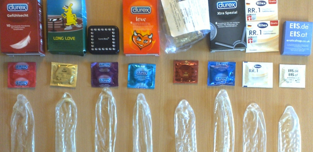 All types on sale of condoms